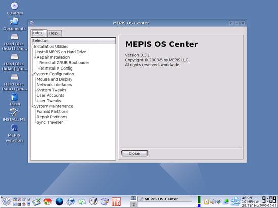 Mepis OS Center